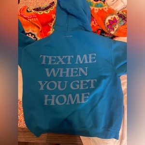 Lonely Ghost Text Me When You Get Home blue hoodie
